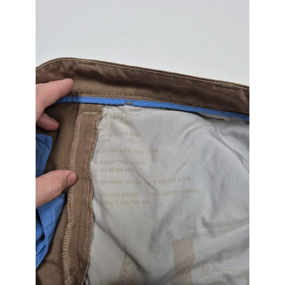 Bluffworks Pants Mens 37x31 Brown Relaxed Fit Chino Travel Casual Work NYC